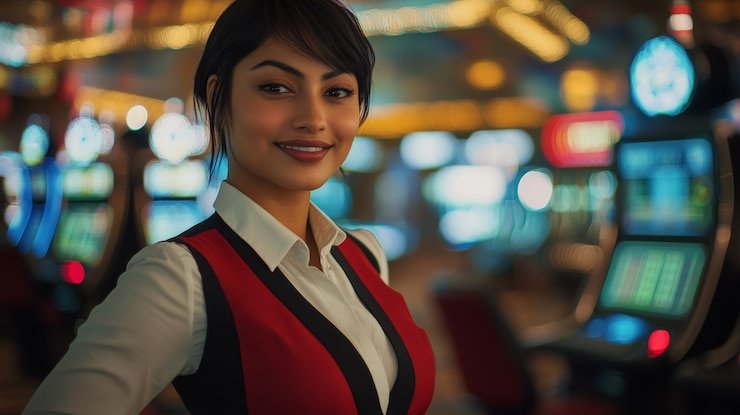 Tampilan petir (lightning) yang mengenai nomor-nomor di roda roulette